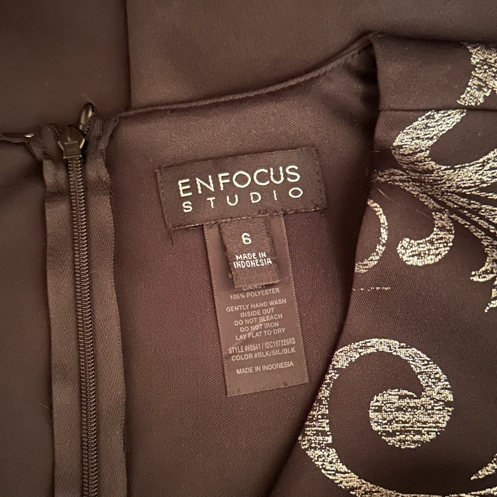 Black Enfocus Studio Dress w/ Silver Accents - Picture 5 of 5